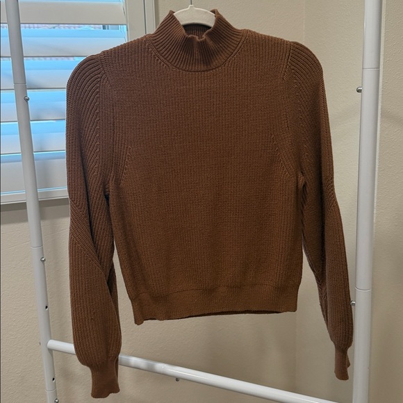 Zara Camel Ribbed Knit Top - Picture 3 of 5